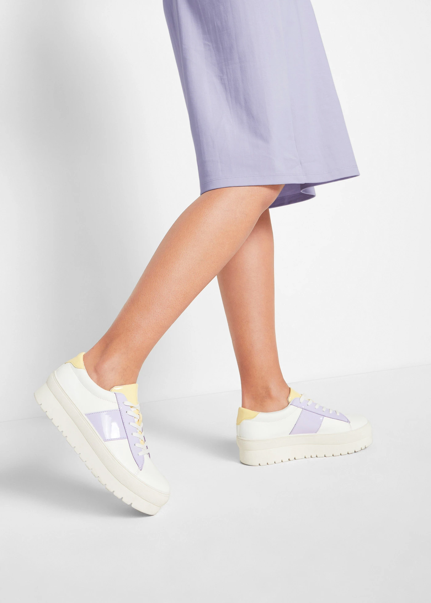 Úpletové šaty (2 ks) • dymovo levanduľová + čierna • obchod bonprix