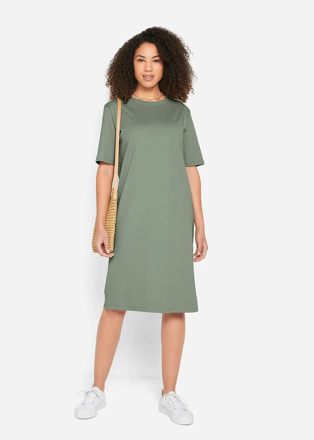 Rochie din tricot (2 buc.), culoare: bleumarin + verde-stuf