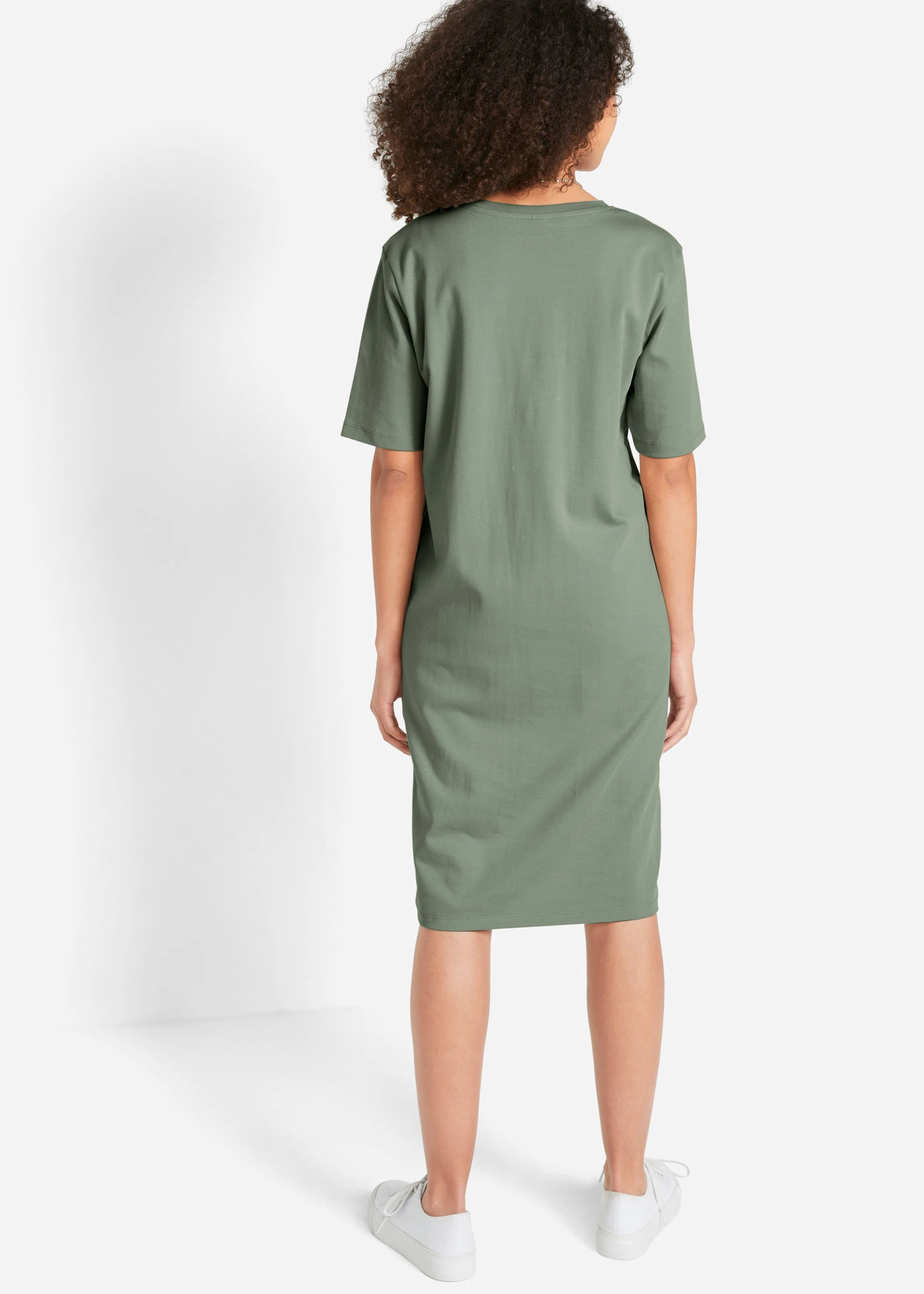 Lot de 2 robes T-shirt • bleu foncé + gris vert • Boutique bonprix