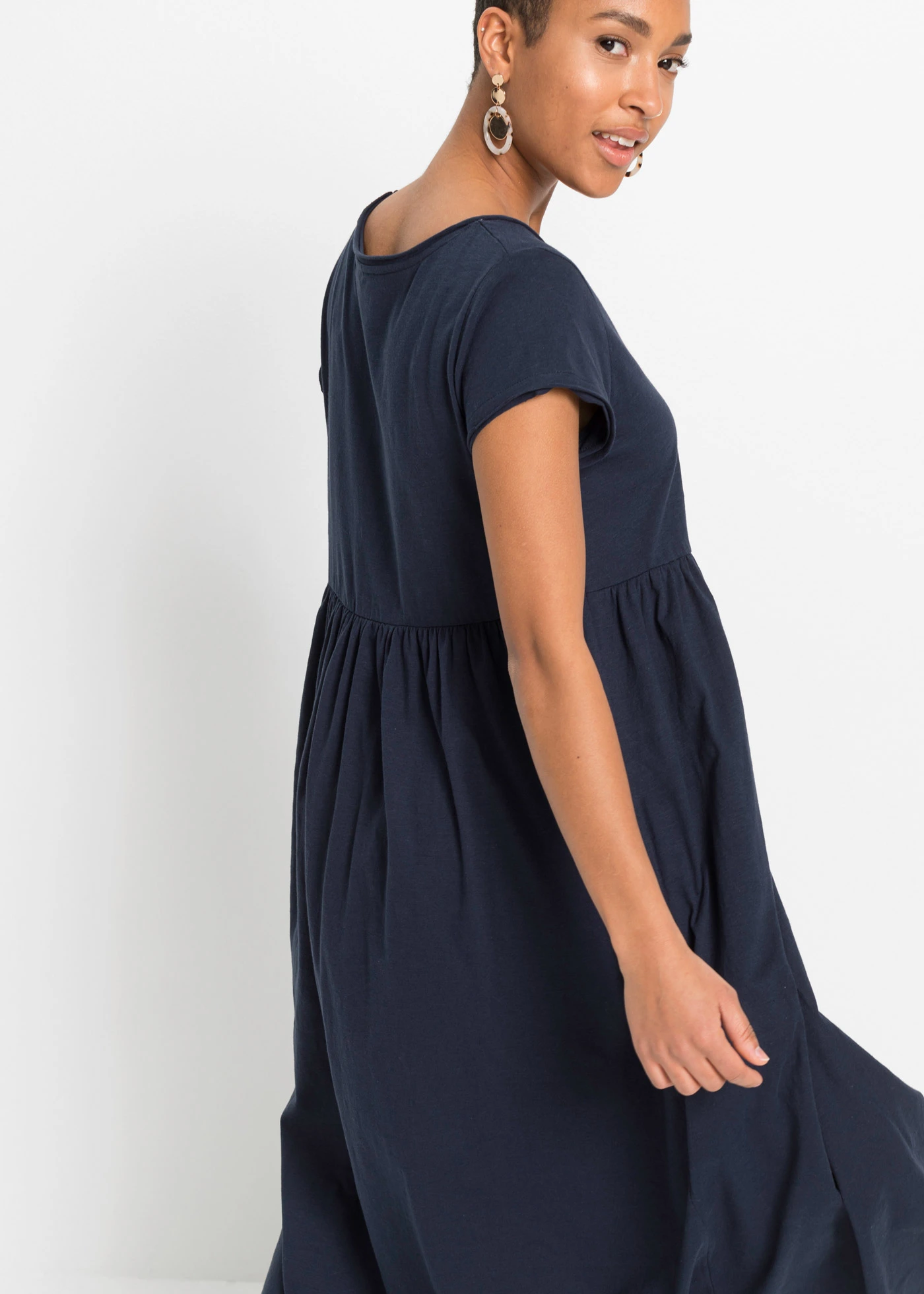 Úpletové šaty z organické bavlny • tmavě modrá • bonprix obchod