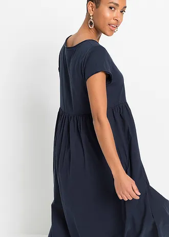 Úpletové šaty z organické bavlny • tmavě modrá • bonprix obchod