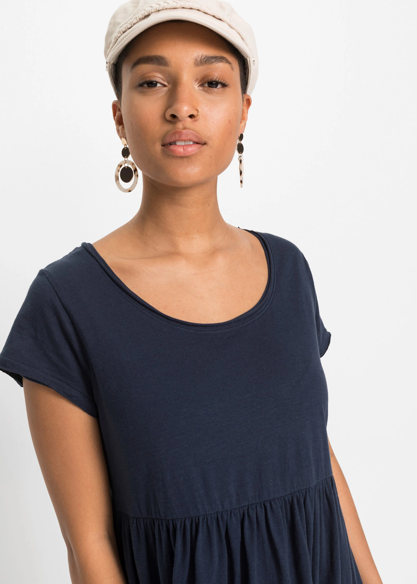 Úpletové šaty z organické bavlny • tmavě modrá • bonprix obchod