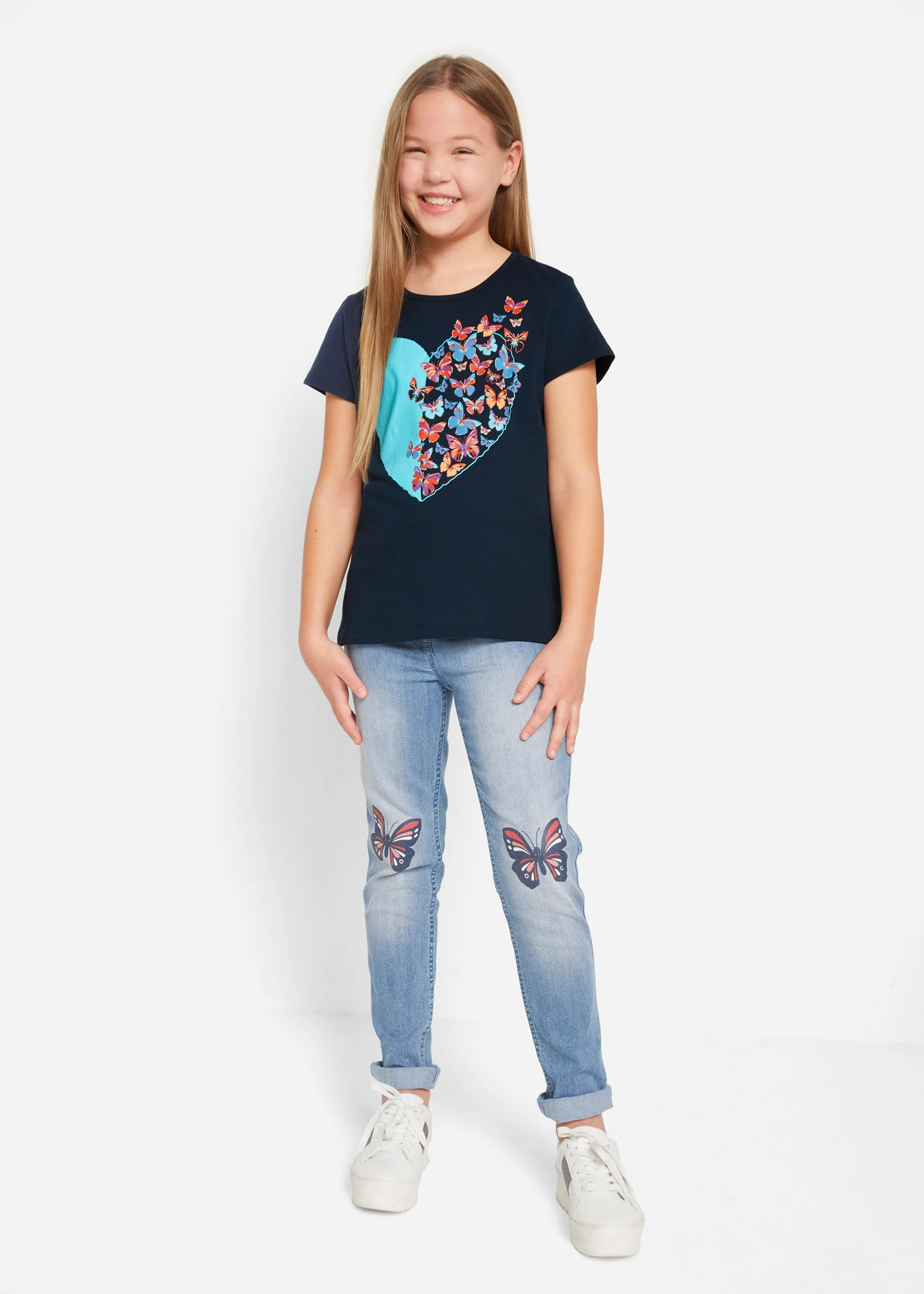 T-shirt van puur biologisch katoen • donkerblauw • bonprix online shop