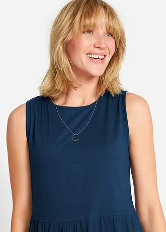 Žerzejové šaty z čisté bavlny • tmavě modrá • bonprix obchod