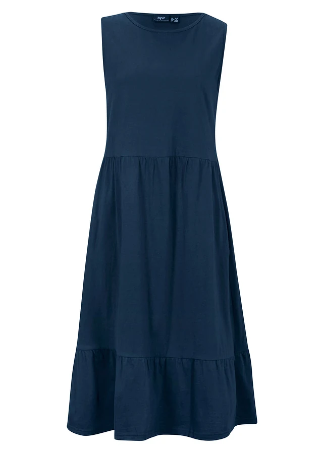 Jersey jurk van puur katoen, Kleur: donkerblauw
