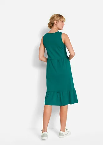 Žerzejové šaty z čisté bavlny • borovicově zelená • bonprix obchod