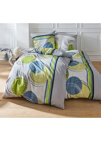 Parure de lit en linon, Couleur: vert