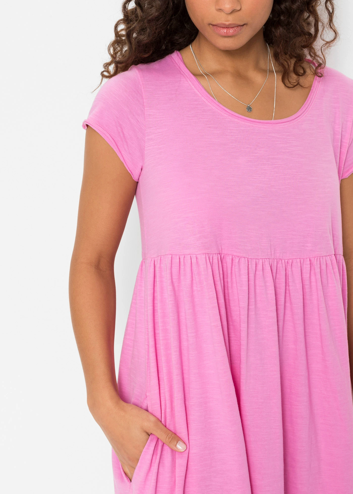 Robe longue en coton • rose • Boutique bonprix