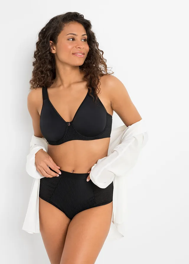 Soutien-gorge minimiseur à bretelles rembourrées, Couleur: noir