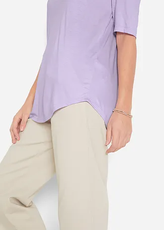 Longshirt van zachte viscose (set van 2) • zacht lila+rietgroen • bonprix online shop