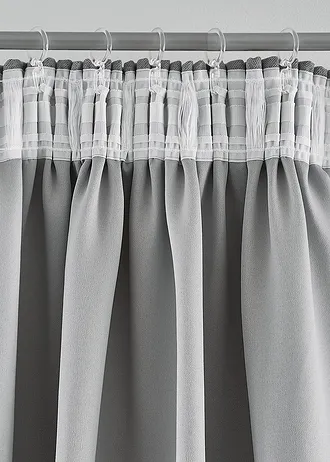 Verduisterend gordijn met lichte structuur (set van 2) • grijs • bonprix online shop