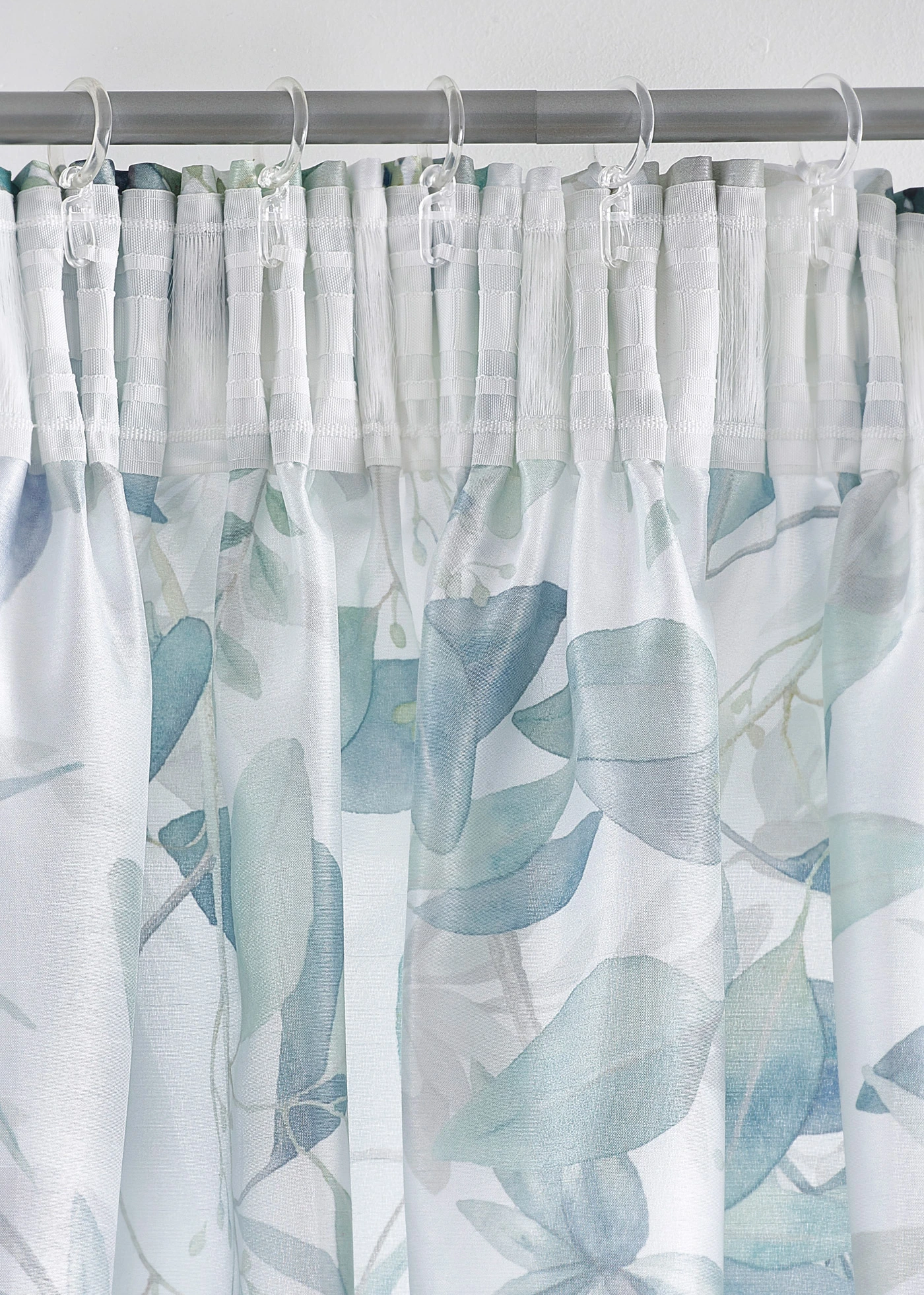 Rideau aspect soyeux (1 pce) • blanc/vert • Boutique bonprix