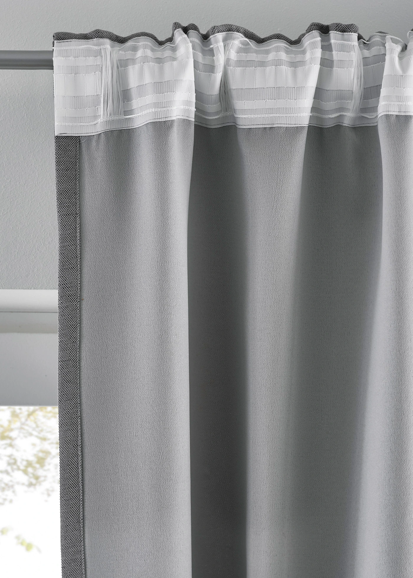 Verduisterend gordijn met lichte structuur (set van 2) • grijs • bonprix online shop