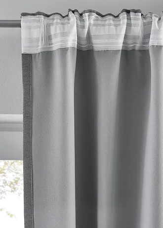Verduisterend gordijn met lichte structuur (set van 2) • grijs • bonprix online shop