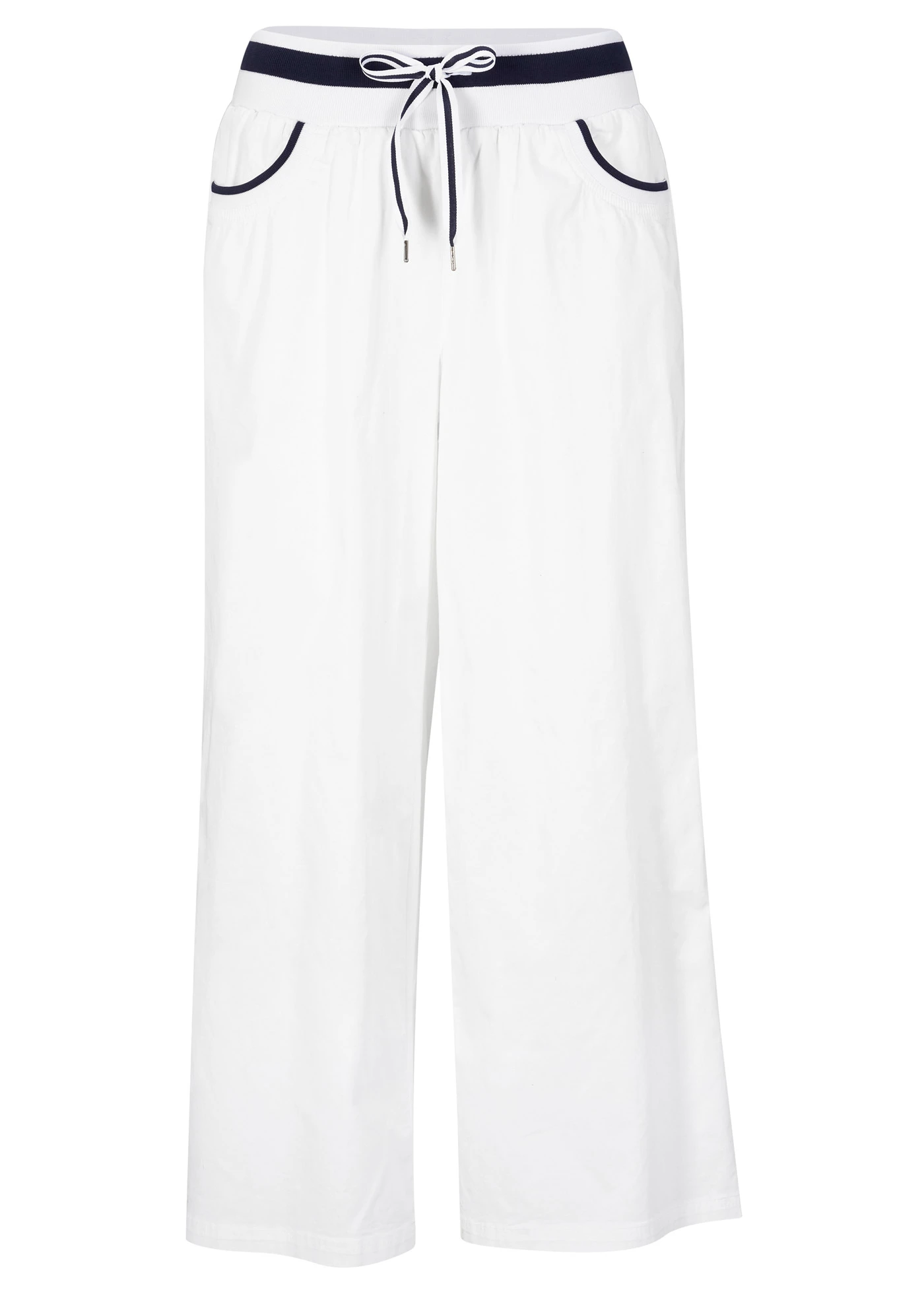 Katoenen papertouch culotte met comfortband • wit • bonprix online shop