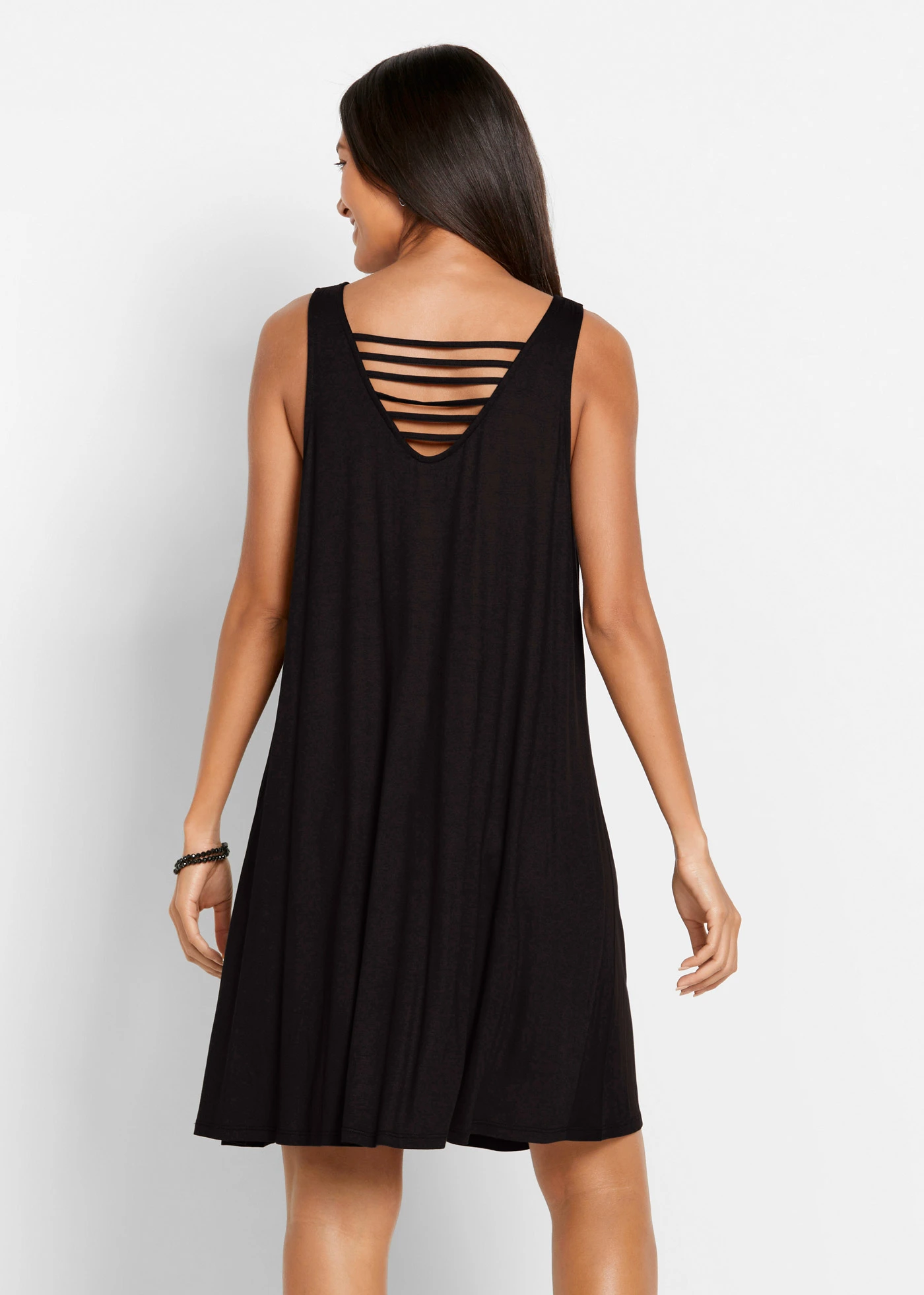 Prześwitująca sukienka plażowa • czarny +biały • bonprix obchod