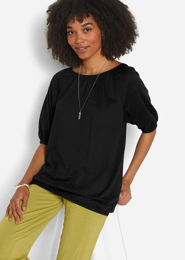 T-shirt 100% coton, Couleur: noir