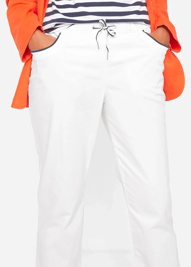 7/8 papertouch broek met comfortband • wit-donkerblauw • product-page.page-title-suffix