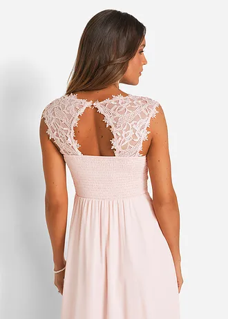 Robe longue de soirée à dentelle • rose perle • Boutique bonprix
