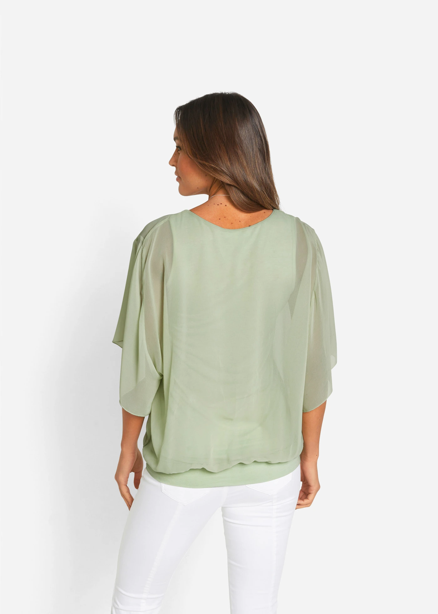 Blouse en mousseline • sauge clair • Boutique bonprix