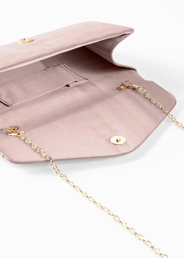 Kabelka clutch s detailmi • svetloružová • obchod bonprix