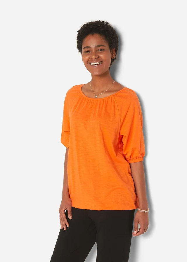 Shirt van puur biologisch katoen, Kleur: mango