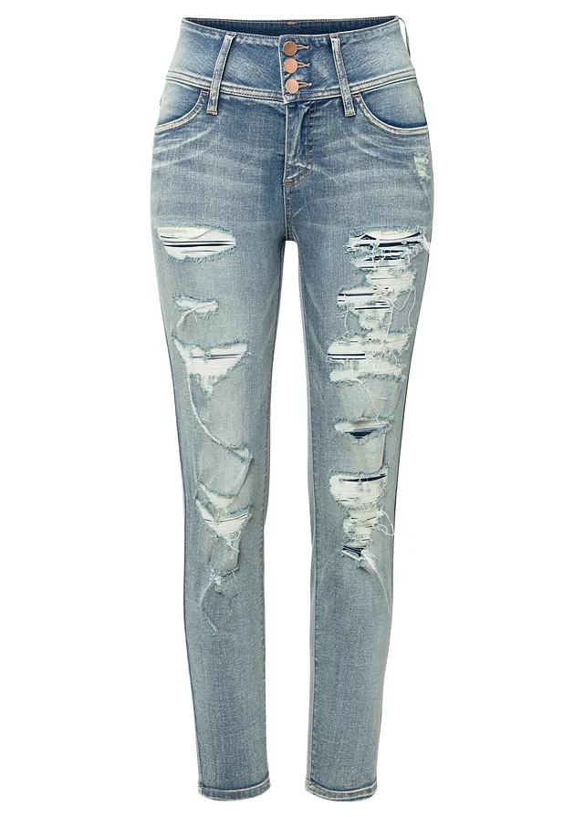 Blugi skinny High Waist, cu stretch