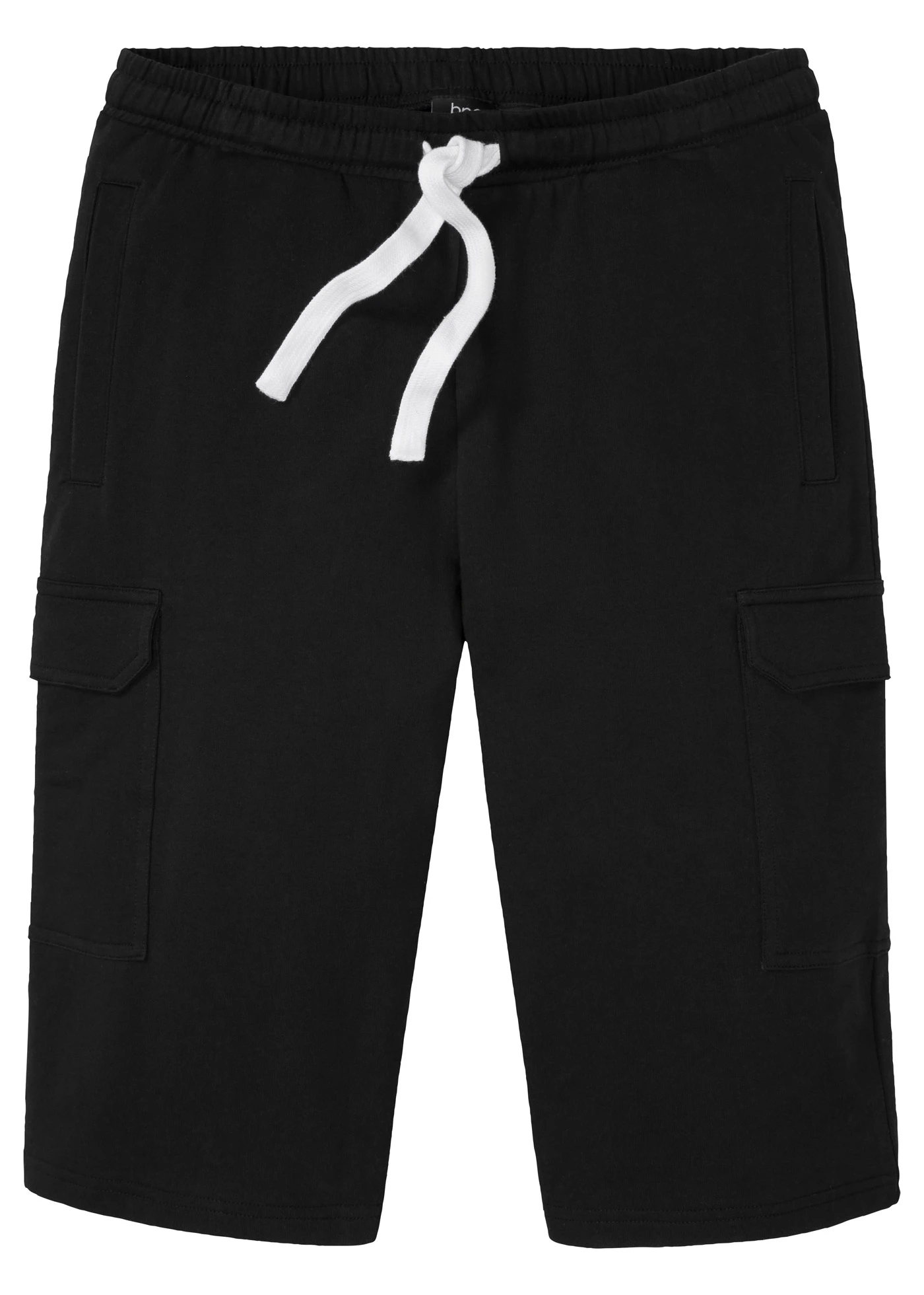 Bermuda cargo en sweat 100% coton • noir • Boutique bonprix