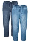 modrý denim + světle modrý denim