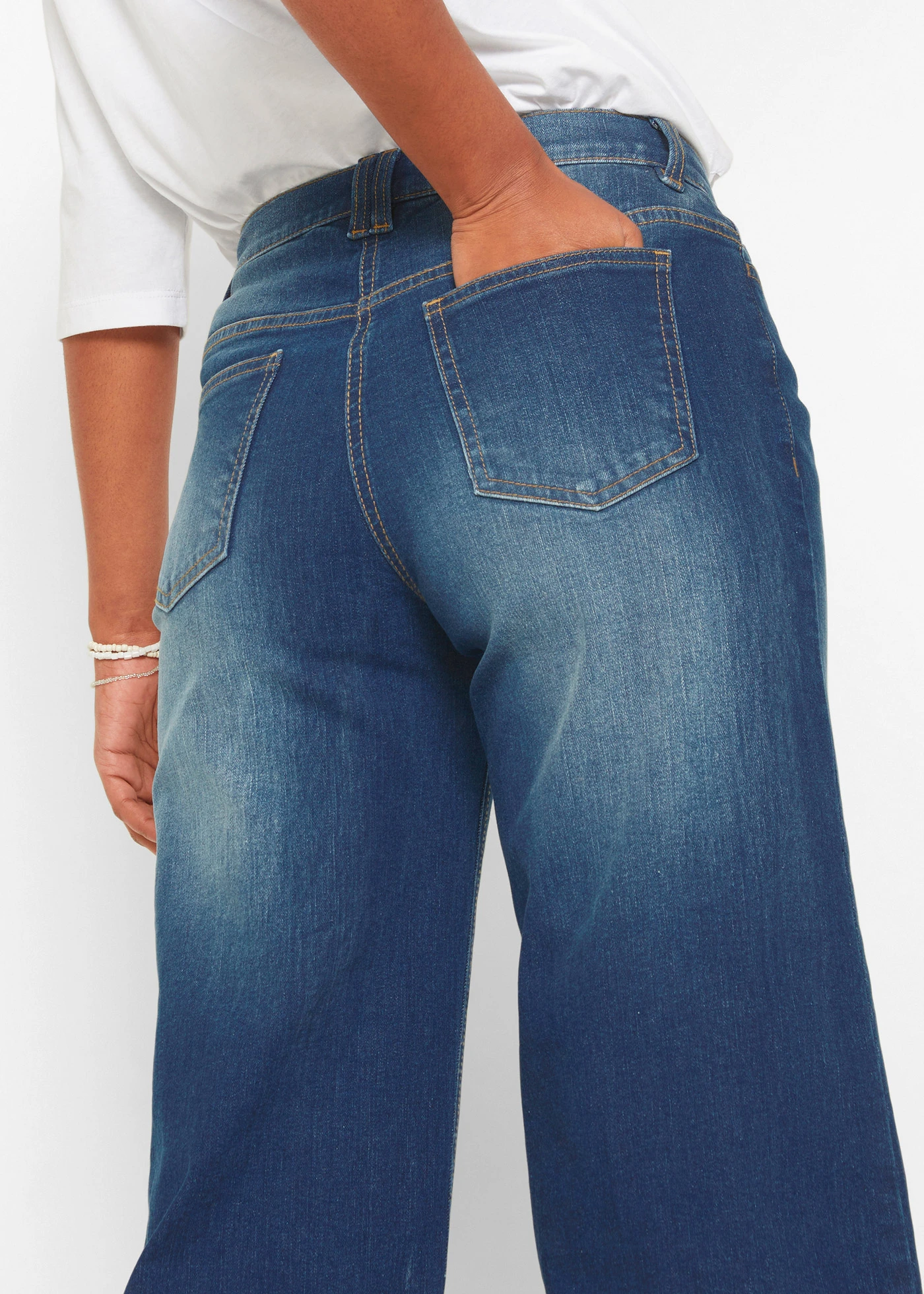 Jupe-culotte en jean en coton • dark denim • product-page.page-title-suffix