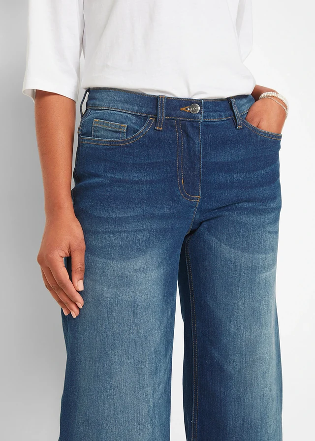 Jupe-culotte en jean en coton • dark denim • product-page.page-title-suffix
