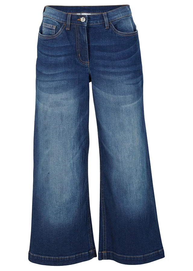 Jupe-culotte en jean en coton • dark denim • product-page.page-title-suffix