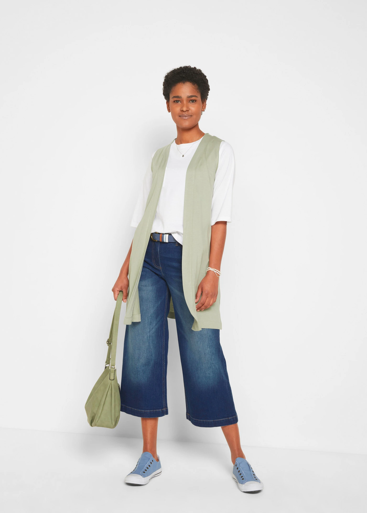 Jupe-culotte en jean en coton • dark denim • product-page.page-title-suffix