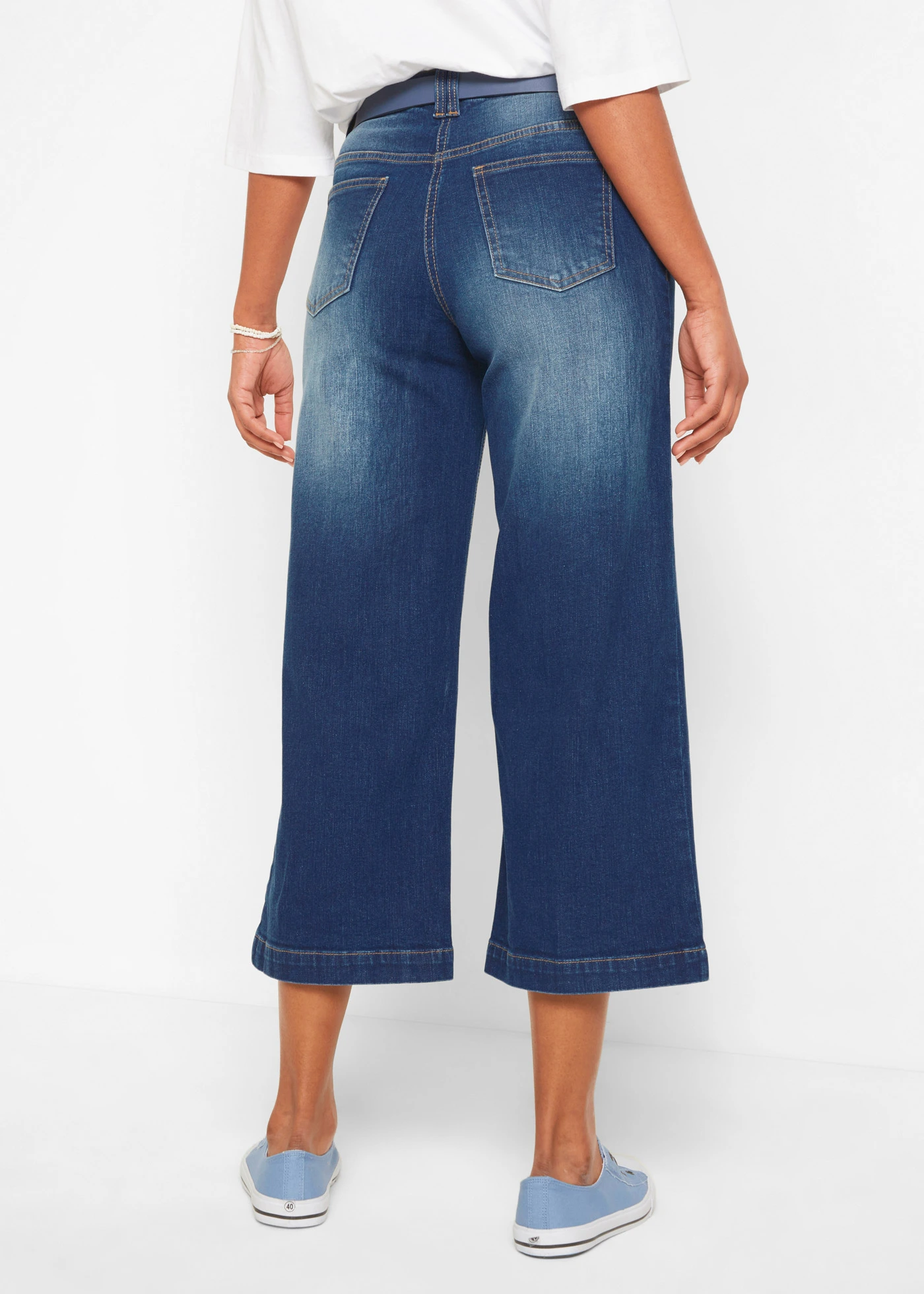 Jupe-culotte en jean en coton • dark denim • product-page.page-title-suffix