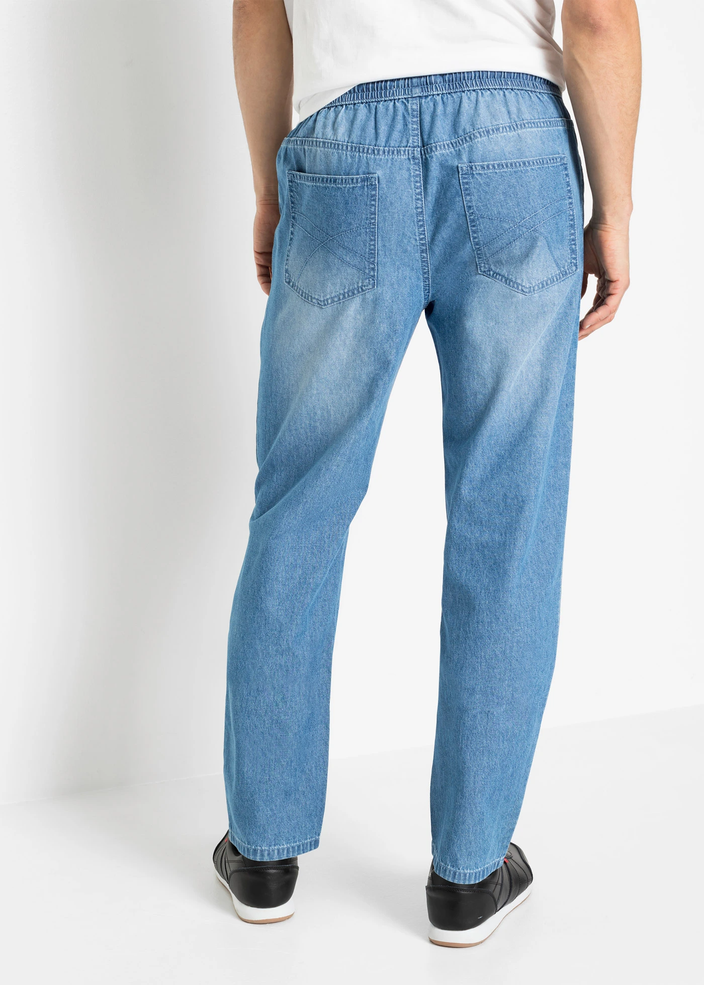 Džínsy bez zapínania, ľahké, Classic Fit, (2 ks v balení) • modrá denim + svetlomodrá denim • obchod bonprix