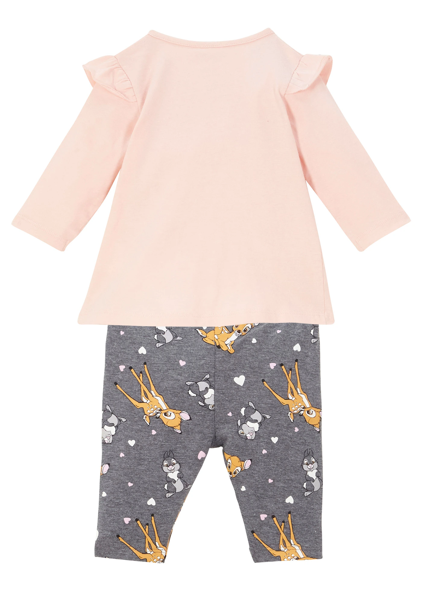 Baby Disney shirt en legging (2-dlg. set) Bambi • asroze-antraciet gemêleerd met print • bonprix online shop