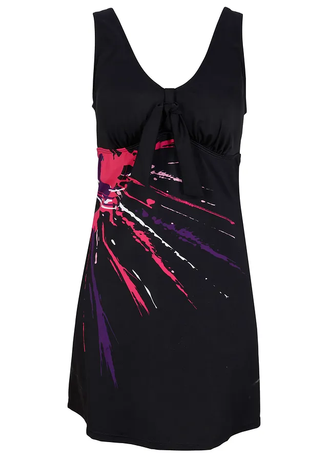 Robe de bain à larges bretelles • noir graphique • Boutique bonprix