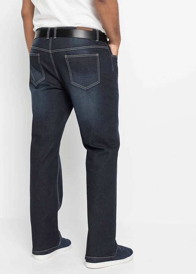 Jean regular, bootcut, Couleur: bleu foncé denim