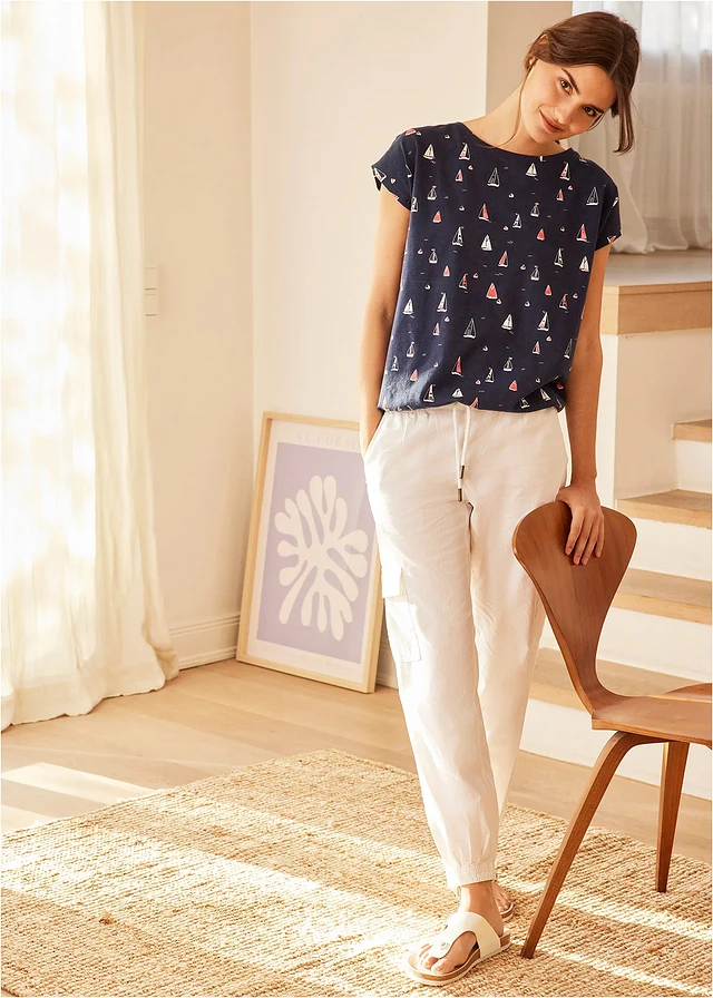 Luchtig shirt, korte mouw • donkerblauw gedessineerd • product-page.page-title-suffix