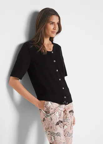 Shirtvest met halflange mouwen • zwart • bonprix online shop