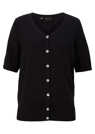 Shirtvest met halflange mouwen • zwart • bonprix online shop