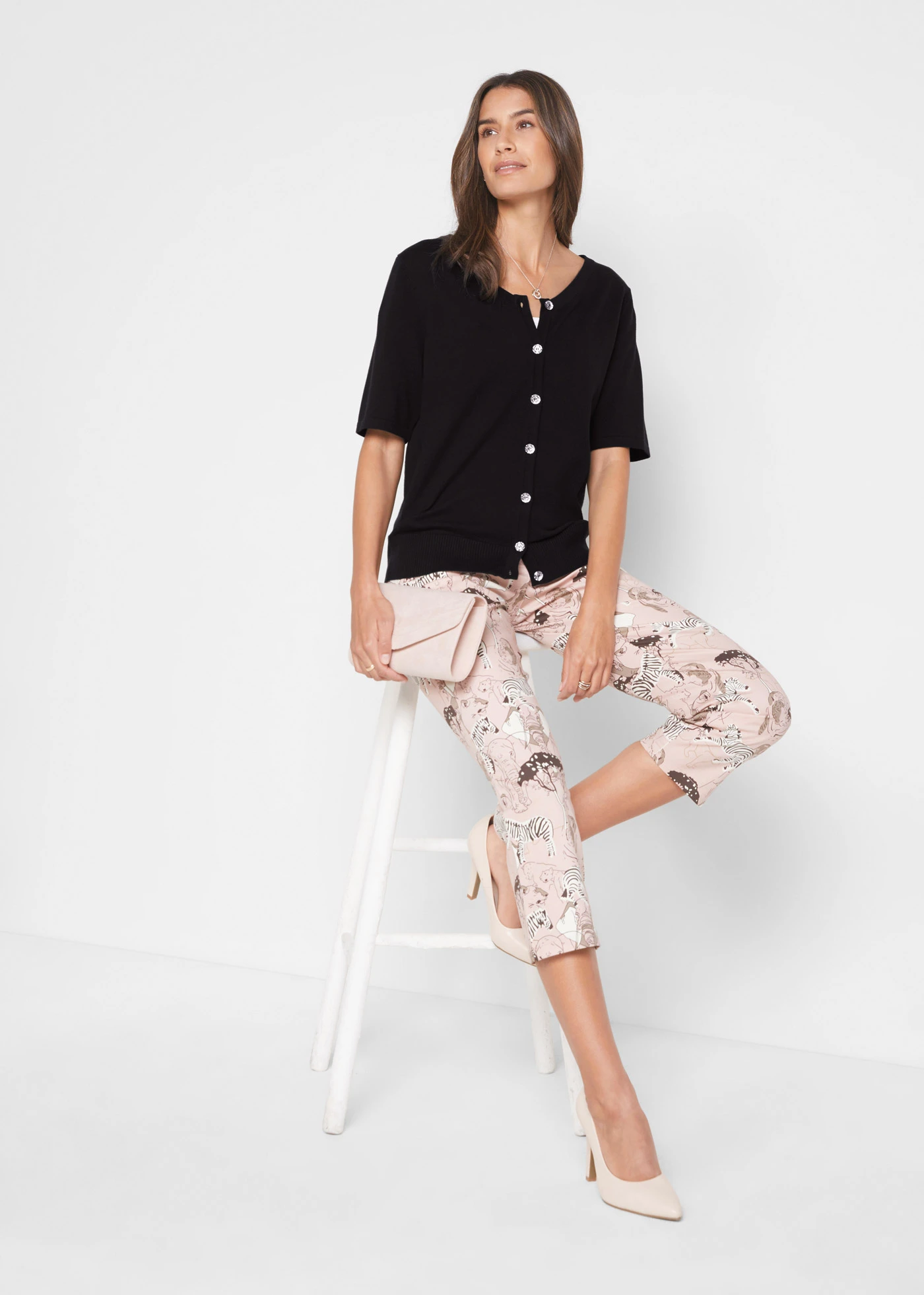 Shirtvest met halflange mouwen • zwart • bonprix online shop