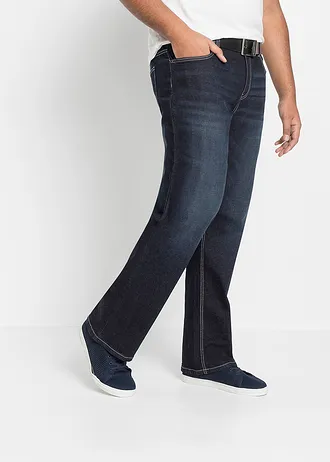 Regular fit jeans, bootcut, Kleur: donkerblauw denim
