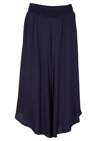 Cropped culotte van zachte viscose • donkerblauw • bonprix online shop
