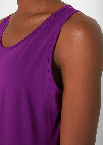 Katoenen longtop (set van 5) • lichtblauw + pinklady + wit + zwart + diepviolet • bonprix online shop