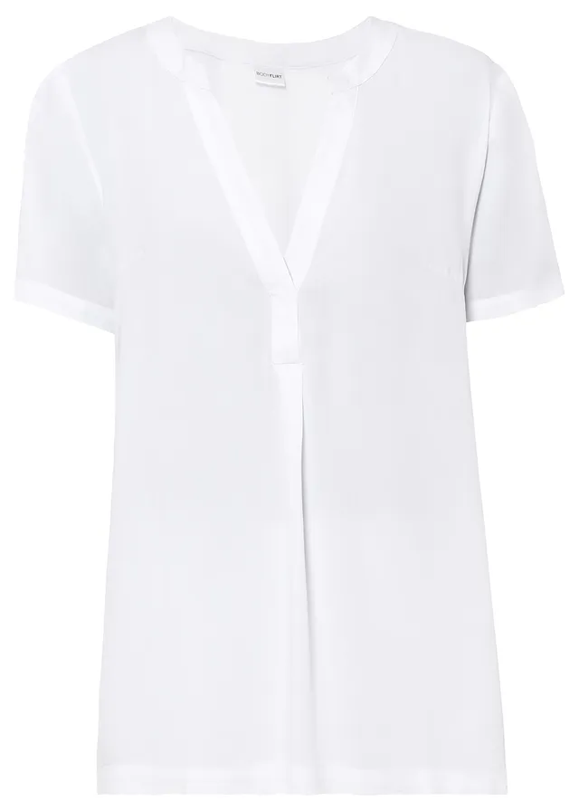 Lange tuniek van pure viscose • wit • bonprix online shop