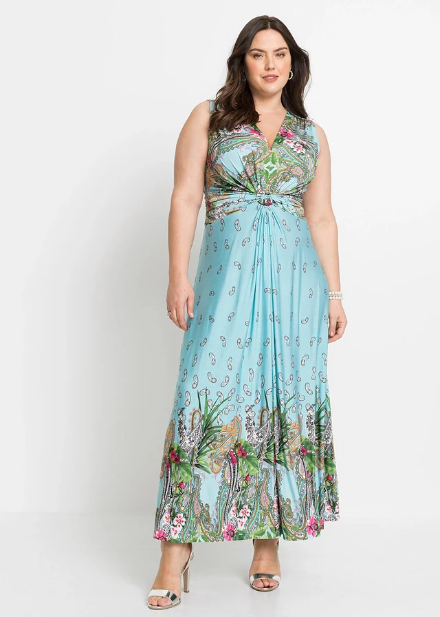 Robe longue estivale, Couleur: turquoise