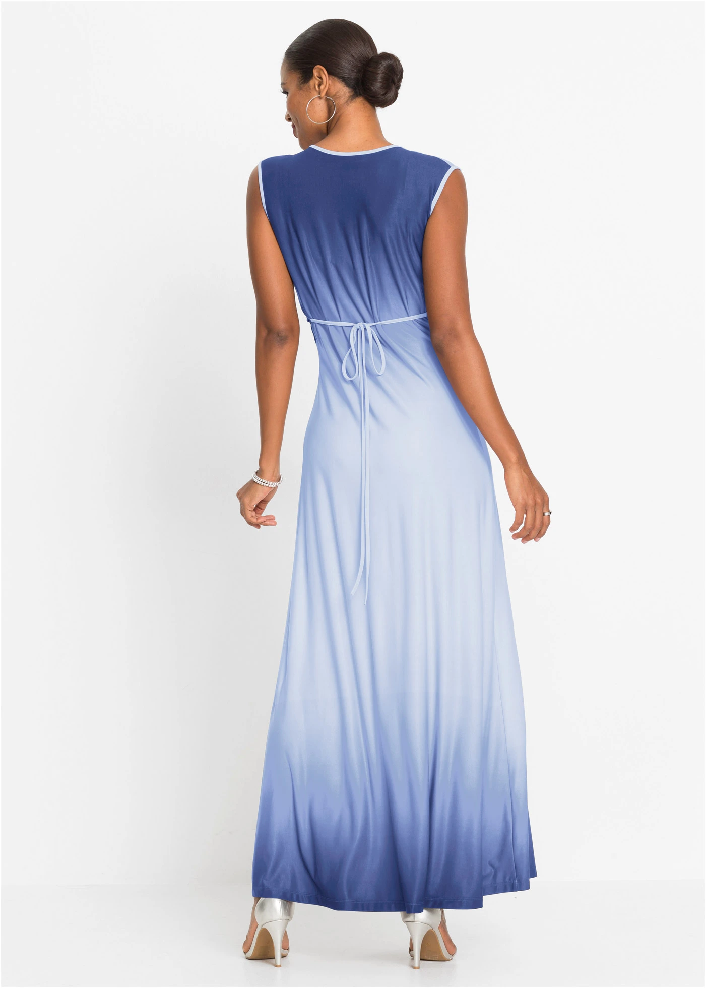 Jersey jurk met drapering • blauw-donkerblauw • bonprix online shop