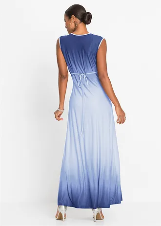 Rochie din jerse cu drapaj • albastru/bleumarin • magazin bonprix