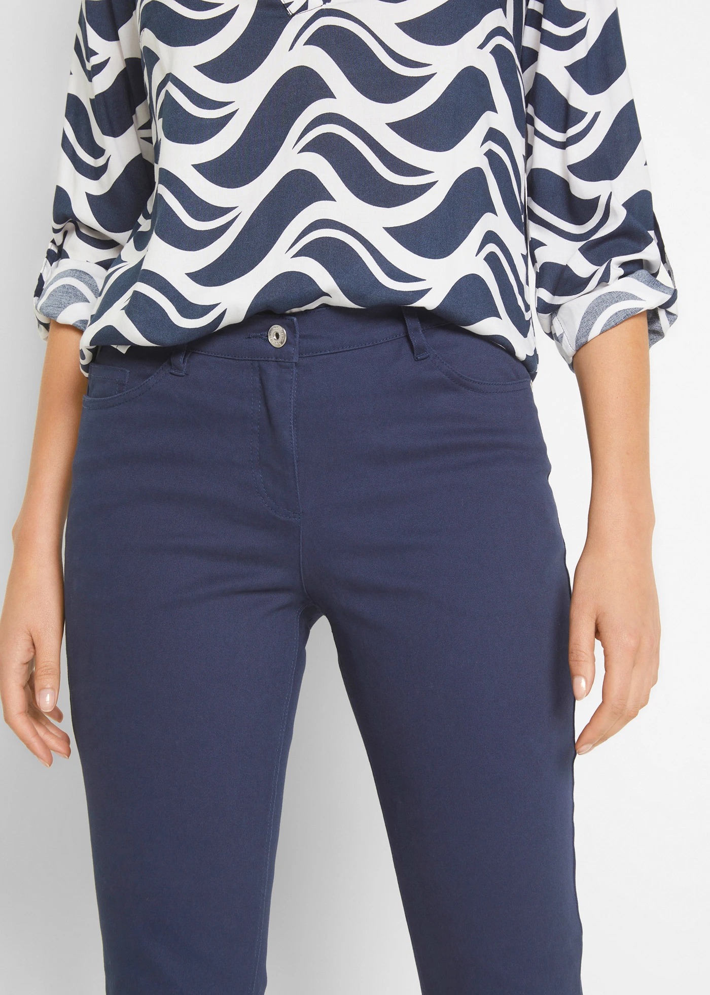 7/8 stretchbroek • donkerblauw • bonprix online shop